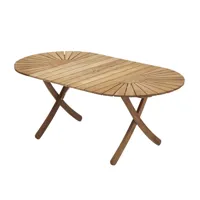 fritz hansen - skagerak - table de jardin extensible skagerak selandia 180x100x73cm - teck/longueur 180-280 cm /lxpxh 180x100x73cm